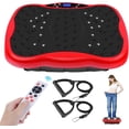 thumbnail image 3 of DMBOH Vibration Plate Exercise Machine,Portable Vibration Plate Platform for Weight Loss Home Fitness, Lymphatic Drainage, w/Resistance Bands+Remote,Red, 3 of 8