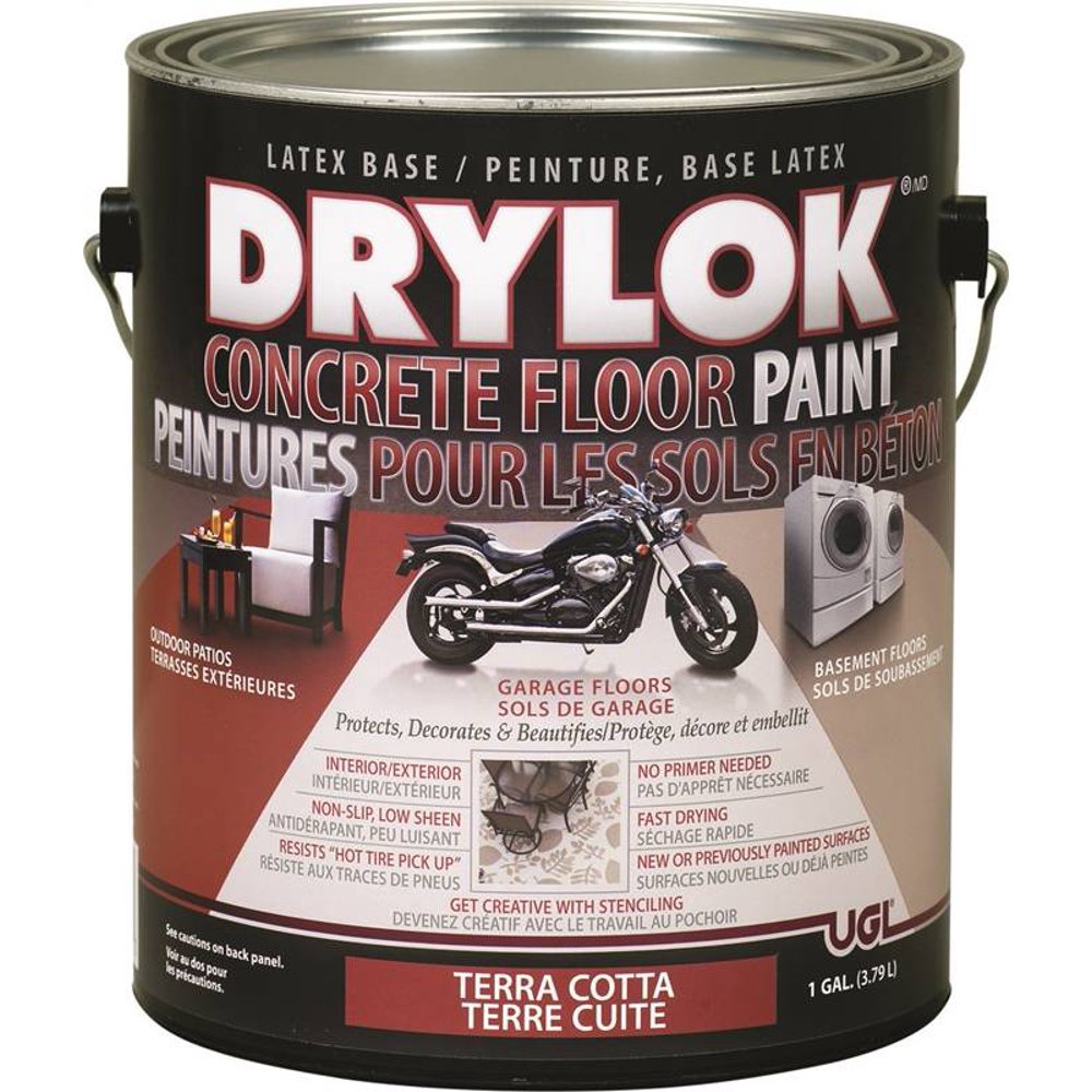 UGL 22913 Floor Paint, Terracotta, Flat, 1 gal Container