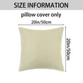 thumbnail image 5 of Unique Bargains 4 Pcs Solid Color Pillowcases Hidden Zipper Pillow Covers Beige 20" x 20", 5 of 6
