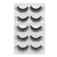 thumbnail image 4 of pares de pestañas postizas finas y suaves de hilo de algodón, pestañas postizas de visón 3D para maquillaje, 4 of 12