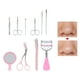 thumbnail image 5 of Tiradoras de Cejas Trimmer, Extracto de Acné Auricador de Acero inoxidable Cejas de Cejas Kit de Peluquería Para Pestas Portátiles para Mujeres para viajar en Casa, 5 of 7