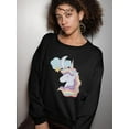 thumbnail image 2 of Magical Unicorn Cartoon Sweatshirt Women -Image by Shutterstock, Female 4X-Large, 2 of 4