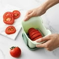 thumbnail image 6 of Multi-Blade Vegetable Chopper Dicer with Container, Quick Salad Maker for Busy Moms, 3-In-1 Onion Cutter & Garlic Slicer, Non-Sman Base, Dishwasher Safe, Meal-Prep , 1*Multi-Function Vegetable Cutter, 6 of 9