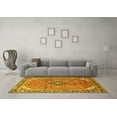 thumbnail image 3 of Ahgly Company Machine Washable Indoor Rectangle Medallion Yellow Traditional Area Rugs, 6' x 9', 3 of 4