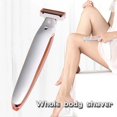 thumbnail image 4 of Depiladora Eléctrica, Afeitadora Recargable Por Usb Para Mujer, Recortadora De Pelo Portátil Para Mujer, Afeitadora Personal Amigable Con La Piel Con 3 Cubiertas De Cuchillas Serendint CE002481-00, 4 of 7