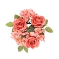 thumbnail image 2 of Coronas de anillos de vela, candelabro de guirnalda verde, coronas florales de corona de rosas para centro de mesa de boda, sala de estar, Navidad, 2 of 9