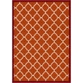 thumbnail image 2 of Well Woven Non-Skid Slip Rubber Back Antibacterial 5x7 (5' x 7') Area Rug Dallas Moroccan Trellis Rust Red Modern Geometric Lattice Thin Low Pile Machine Washable Indoor Outdoor Kitchen Entry, 2 of 4