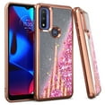 thumbnail image 1 of Kaleidio Case For Motorola Moto G Pure, Moto G Power (2022) [Quicksand Glitter] TPU Gel Slim Hybrid Skin Cover [Liquid Rose Gold Paris Tower], 1 of 2