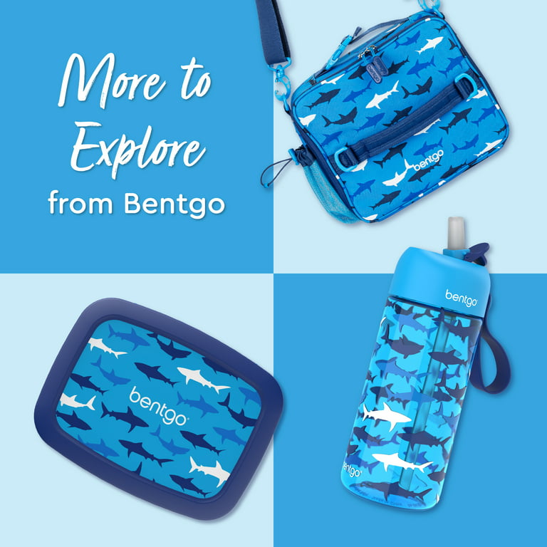 Shark Attack Lunchtime Fun: Bentgo Kids Prints Lunch Box & Water Bottle  Set,USA