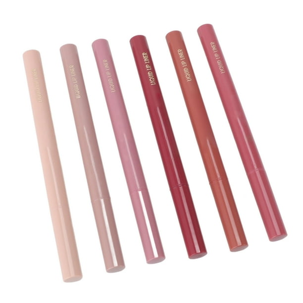 Delineador De Labios Líquido, Marcador De Delineador De Labios 6 Colores Impermeable Hidratante De Secado Rápido Para Fiesta
