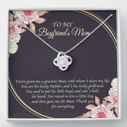To My Boyfriend's Mom Alluring Beauty Necklace, Gift for Boyfriend Mother, Birthday Gift Christmas Gift for Boyfriends Mom