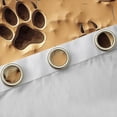 thumbnail image 4 of Manfei Embossed Sand Paw Blackout Curtains Set of 2 (52x84 Each), Animal Footprint Curtain, Tan Brown, 4 of 6