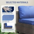 thumbnail image 4 of IdealHouse 7-Piece PE Rattan Wicker Outdoor Patio Furniture Set - Modular Sectional Sofa with Thick Cushions & Glass Top Coffee Table - Perfect for Garden, Balcony, and Porch Relaxation, 4 of 8