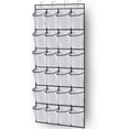 thumbnail image 1 of Over The Door Shoe Organizer 24 Large Mesh Pockets, White, 1 of 6