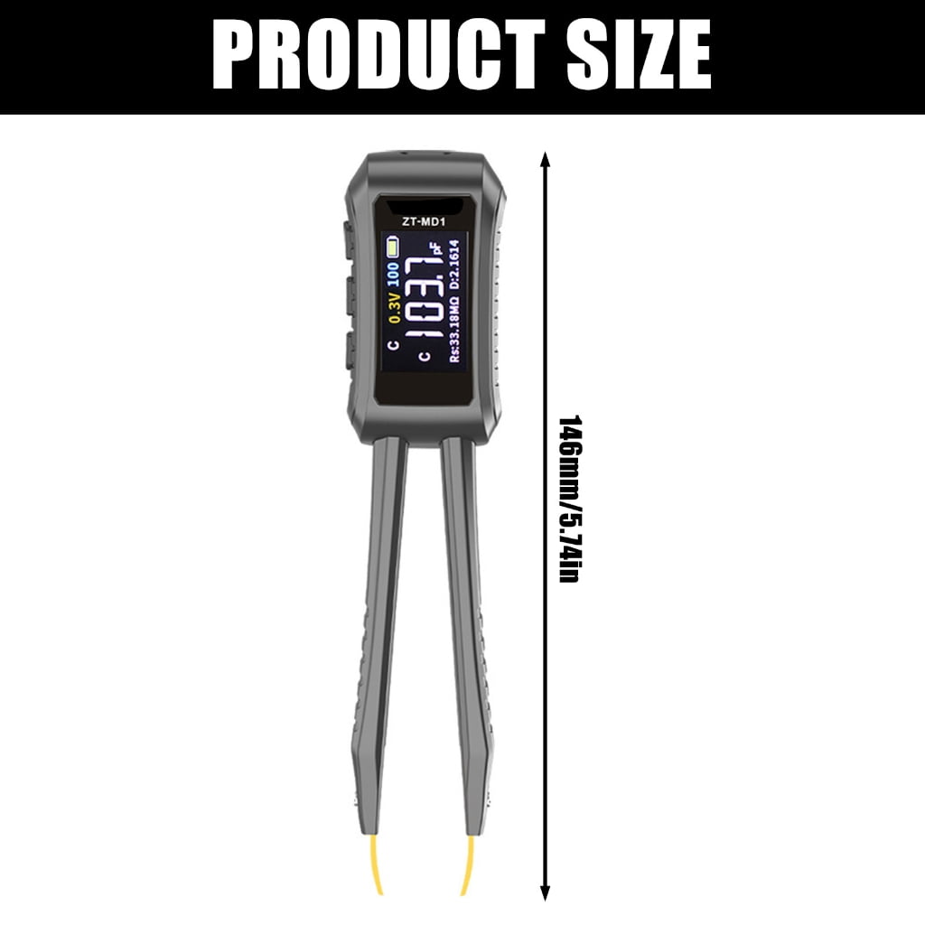 Digital Tweezer Tester Resistance Capacitance Diode Tester Measurement Tools Clear Display Professional Meter