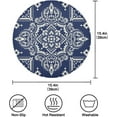 thumbnail image 3 of GZHJMY Medallion Paisley Navy Blue Round Placemats, Durable Non-Slip Table Mat Heat and Stain Resistant Placemat for Kitchen Table Outdoor BBQ Activities, 4PCS, 3 of 6