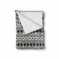 thumbnail image 2 of Tribal Soft Flannel Fleece Throw Blanket, Black and White Hand-drawn Tribal Sketched Mexican Aztec and Zigzags, Cozy Plush for Indoor and Outdoor Use, 50" x 60", Black and White, by Ambesonne, 2 of 6