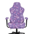 thumbnail image 3 of Whosucclay Purple Bunny Carrot Print Gaming Chair Covers, Stretchable Gamer Chair Protector Soft Breathable Scratch Resistant Gaming Chairs Seat Cover with 2Pcs Armrest Slipcovers Easter Decor, 3 of 8