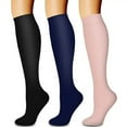 thumbnail image 2 of Compression Socks for Women Plus Size Cycling 3 Pairs The Support for Running and Cycling Outdoor Warm Stockings, 2 of 3