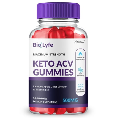 BioLyfe ACV Gummies, Maximum Strength for Weight Management, Apple Cider Vinegar, 1 Month Supply Dietary Supplement (1 Pack)