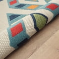 thumbnail image 4 of Laddha Home Designs 3.5' x 5.5' Diamond Striped Power Loomed Indoor Outdoor Area Throw Rug -, 4 of 9