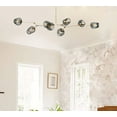thumbnail image 6 of FINE MAKER 8-Lights Molecular Chandelier Smoke Grey Bubble Glass Pendant Ceiling Fixtures, 6 of 9