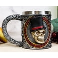 thumbnail image 3 of Ebros Love Never Dies Bride & Groom Skulls W/ Rose Wreaths Scroll 2-Sided Mug, 3 of 8