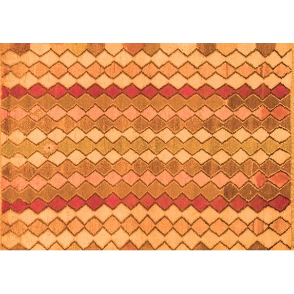 Ahgly Company Indoor Rectangle Southwestern Orange Country Area Rugs, 7' x 10'