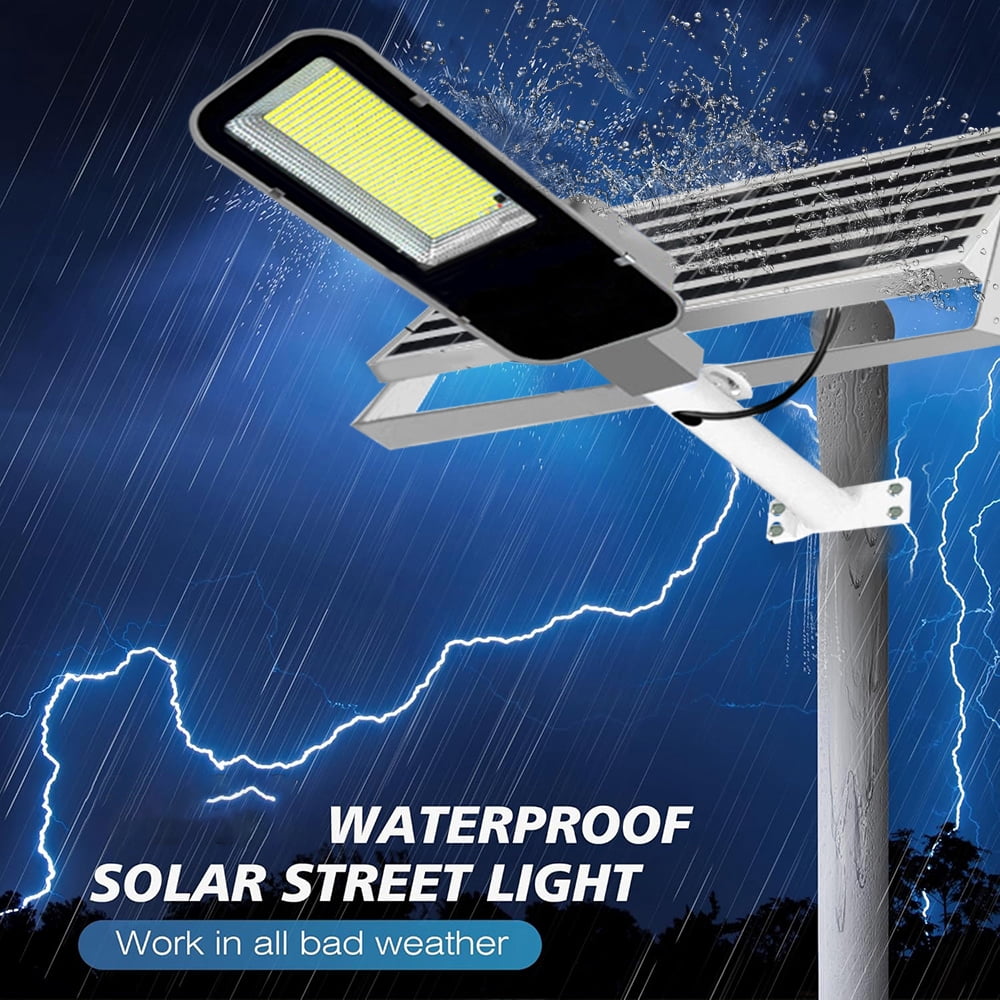 5000W Solar Street Lights Outdoor, Super Bright Solar Parking Lot lights Dusk to Dawn, Waterproof Solar Lights for Outside, Flood Security Lights with Remote Control for Yard Garden