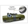 thumbnail image 5 of Flashlight 7 in 1 Survival Whistle Multi-Function Outdoor Emergency Tool with Compass Magnifier Mirror for Camping Hiking, 5 of 8