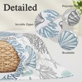 thumbnail image 3 of Blue Teal Coastal Lumar Pillow Covers, Summer Beach Coral Shell Starfish Soft Breathable Throw Pillow Cases with Invisible Zipper, Decorative Pillowcase Pillows Protectors for Sofa Bed Chair 16"x24", 3 of 9