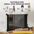 thumbnail image 3 of PawHut Retractable Dog Gate, Extends to 55" Wide, Mesh Pet Gate, 3 of 10