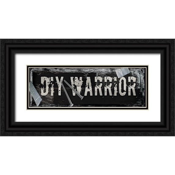 Sophie 6 18x9 Black Ornate Wood Framed with Double Matting Museum Art Print Titled - DIY Warrior