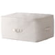 thumbnail image 2 of Bolsa grande de lona con cremallera y asas | Organizador transpirable para ropa, mantas y suéteres | Caja de tela beige de 60 x 45 x 30 cm, 2 of 7