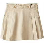 French Toast Big Girls' Peached Twill Pleated Scooter, Khaki, 7