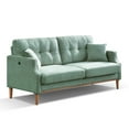 thumbnail image 3 of MAYEERTY 3-Seater Sofa – Waterproof Fabric, High-Density Foam, USB Charging, Blue, 3 of 8