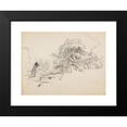 thumbnail image 2 of Jacques-Raymond Brascassat 24x19 Black Modern Framed Museum Art Print Titled - Farm in Villers (1856), 2 of 5