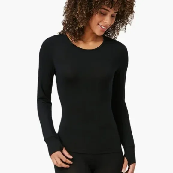 Free Country Women's Microtech Heat Base Layer Long Sleeve Top - 2 pack XXL