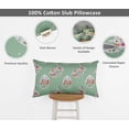 thumbnail image 4 of Vargottam Luxury, Printed Mint Green CushionCoversDecorative PillowCoversLumbarThrow Pillowcase -24x14Inches, 4 of 6