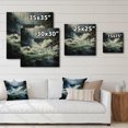 thumbnail image 4 of Designart "Dam Sublime Power Painting II" Landscapes Print on Natural Pine Wood, 4 of 5