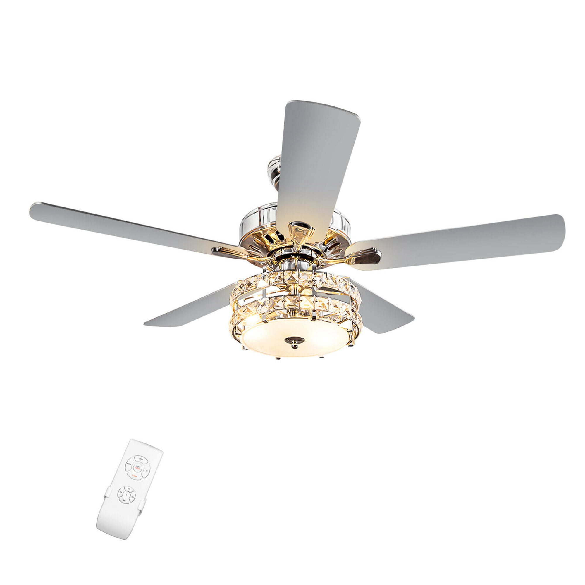 Details about   Costway 52" Low Profile Ceiling Fan w/ LED Light and Remote Reversible Blades 