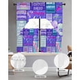thumbnail image 2 of Happy 10th Birthday Swag Kitchen Curtains Sets for Windows 24 Inch Length, Purple Bows Balloons Cakes Polka Dot Short Window Curtain Panels Swags Valances and Tiers 3 Piece Set for Cafe/Dining Room, 2 of 5