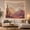 Desert Arch, variant on Saguaro Cactus in a Glowing Desert Sunset, Dramatic Illustration for Nature Lovers, Western Desert Art, Housewarming Gift, Tapestry Wall Hanging for Bedroom and Living Room