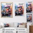 thumbnail image 4 of Designart "Rebel Rumble Semi Truck Dominance I" Truck Floater Framed Canvas Print, 4 of 7