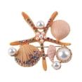 thumbnail image 2 of Brooch,Brooch 4 Different Colors Starfish Shell Brooch Brooch Pin Meticulously Designed, 2 of 14