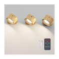 thumbnail image 1 of Luz de pared Koopala, paquete de 3, LED recargable con control remoto y acabado en madera, 1 of 7