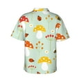 thumbnail image 4 of Xecao Mushroom Bee print Hawaiian shirt - a stylish short-sleeve button-down for men, perfect for casual beach and tropical outings., 4 of 9
