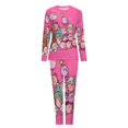 thumbnail image 5 of Kirby's 30th Anniversary Womens Pajama Set Loungewear Cozy Soft House Wear Sets Long Sleeve Round Neck T Shirt Top Bottom Pants Sleepwear, 5 of 9