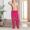 thumbnail image 2 of Fotbe Rose Red Glitter Pantalones de Pijama para Hombre, Pantalones de Dormir, Pantalones de Casa con Cintura Ajustable y Bolsillos-Small, 2 of 6