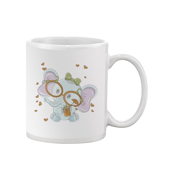Cute Elephant W Glasses. Mug - Image by Shutterstock,